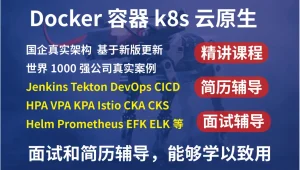 [2025]kubernetesk8s+DevOps云原生全栈技术基于世界1000强实战课程